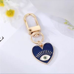 Mini Evil Eye Heart Keychain